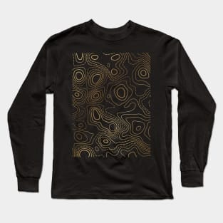 Golden  Pattern topographic Long Sleeve T-Shirt